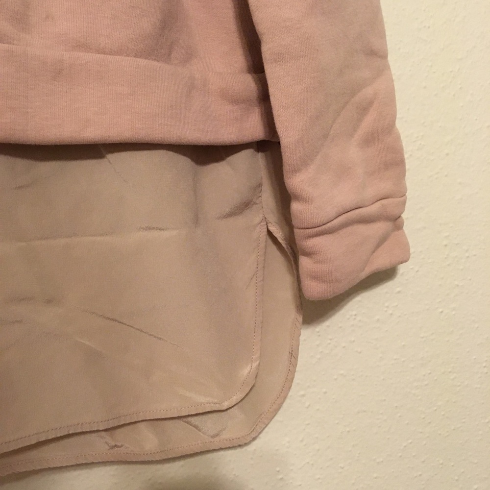 COS Silk Layered Tunic Sweatshirt Oversized Pink S - Picture 4 of 6